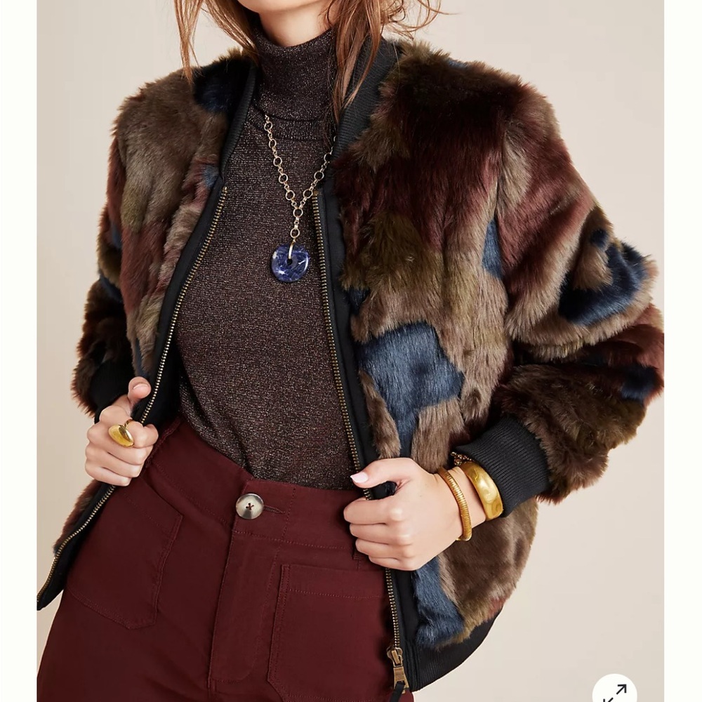 Marrakech Camo Faux Fur
Bomber Jacket